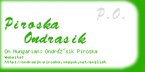 piroska ondrasik business card